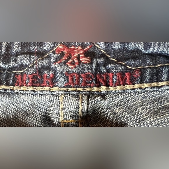 MEK New Mazatlan Bootcut Ladies Denim Buckle Lowrise Size 30/32 Waist 16 Flat - Picture 8 of 8